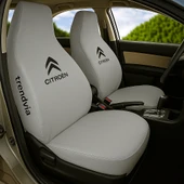 Servis Tipi Açık Gri Oto Koltuk Kılıfı Takımı  Citroen Logolu Penye Ön ve Arka Kılıf - 1