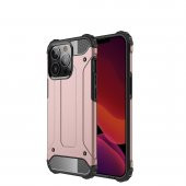 KNY Apple İphone 13 Pro Kılıf Ultra Korumalı Çift Katmanlı Armour Case Rose Gold - 1