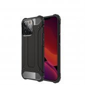 KNY Apple İphone 13 Pro Max Kılıf Ultra Korumalı Çift Katmanlı Armour Case Siyah - 1