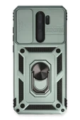 Xiaomi Redmi Note 8 Pro Kılıf Pars Lens Yüzüklü Silikon - Yeşil - 1
