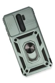 Xiaomi Redmi Note 8 Pro Kılıf Pars Lens Yüzüklü Silikon - Yeşil - 3
