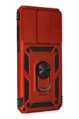 Xiaomi Redmi Note 8 Pro Kılıf Pars Lens Yüzüklü Silikon - Kırmızı - 2