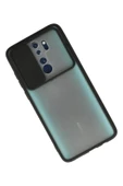Xiaomi Redmi Note 8 Pro Kılıf Palm Buzlu Kamera Sürgülü Silikon - Siyah - 2