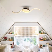 TT605-FSR Martı Model Çocuk-Antre-Küçük Oda Fransız Sarı Kaplama Led Avize thumbnail 3