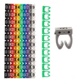 PowerMaster 0-9 Dijital Kodlu Renkli Kablo İşaretleyici 2,5mm (100lü Paket) - 1