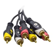 PowerMaster PM-11047 3 RCA TOS 3 Metre Kablo Video Audio Stereo Ses - 1