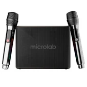 Microlab M60 Vega 100W RGB 2 Adet Kablosuz Mikrofonlu Bluetooth Karaoke Hoparlör (15.000Mah Batarya) - 1