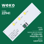 Buzdolabı İç Aydınlatma Ledi LD79 HT-PCB-L322-H14A079B-L-V01 3 Çipli - 1