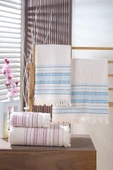 BAMİROSE Liana 50x90 70x140 Cm 4'lü Banyo Havlu Takımı, Plaj Havlusu, Hamam Takımı - 2