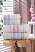 BAMİROSE Liana 50x90 70x140 Cm 4'lü Banyo Havlu Takımı, Plaj Havlusu, Hamam Takımı - 1