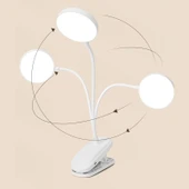 Powermaster BL-1213 USB'li Dokunmatik Düğmeli Üç Modlu Beyaz Işık Masa Lambası - 2