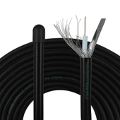 Mag Rg6/U6 Bakır Cu/Cu 80 Tel Siyah Anten Kablosu (100 Metre) - 2