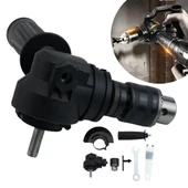 Powermaster PM-26256 Mandrenli 90 Derece Açılı Universal Matkap Başlık Seti Adaptörü - 1