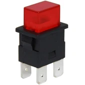 IC-180H 4 Pinli 220 Volt Kalıcı Basmalı Işıklı Anahtar PS23-16N - 1