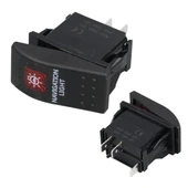 Powermaster Navigasyon Sembollü Işıklı 3 Pinli On-Off 12-24V Marin Switch - 1