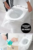 Mucit Home  Hijyenik Tek Kullanımlık Klozet Kapağı Poşeti Şeffaf Kapak Örtüsü Pratik Seyehat Restaurant thumbnail 1