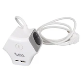 Vea VE-G903YC 3'Lü USB+ Type-C Girişli Anahtarlı 1.5 Metre Grup Priz - 3