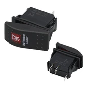 Powermaster  İç Aydınlatma Lambası Sembollü Işıklı 3 Pinli On-Off 12-24V Marin Switch - 1