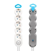 Vea 5'Li Kablolu Anahtarlı 1,5 Metre Akım Korumalı Grup Priz VE-2S5S - 1