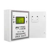 Magicvoice MV-CC2000 USB Duvar Tipi Programlı 20 Adet MP3 Formatı Zil / İstiklal Marşlı Akıllı Dijital Okul Saati (Çan Takılabilir) - 1