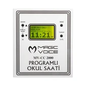 Magicvoice MV-CC2000 USB Duvar Tipi Programlı 20 Adet MP3 Formatı Zil / İstiklal Marşlı Akıllı Dijital Okul Saati (Çan Takılabilir) - 2