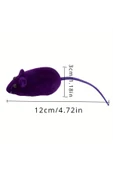 Ayver 2'Lİ MİNİ SESLİ KÜRKLÜ FARE KEDİ OYUNCAĞI - 5