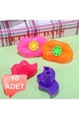 Ayver NOSTALJİK EĞLENCELİ ÇEŞİTLİ DESENLİ SİREN DÜDÜK DUDAK DÜDÜK OYUNCAK 10 ADET - 1
