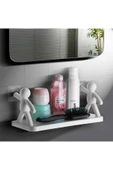 Ayver PLASTİK ÇOK AMAÇLI HERKÜL MODEL YAPIŞKANLI DÜZENLEYİCİ RAF BANYO MUTFAK RAFI 34X14 - 3