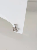 Sallantılı Fiyonk Kurdela Model Kıkırdak Piercing Tragus Helix Gümüş Renk Küpe - 3
