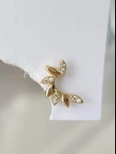 Buğday Başak Arpa Model Kıkırdak Piercing Tragus Helix Altın Gold Renk Küpe thumbnail 1
