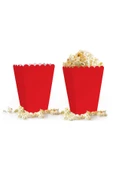 Popcorn Kutusu 8'li -Düz Kırmızı- - 1