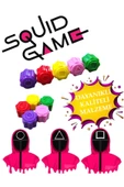 Ayver Squid Game 5 Taş Seti Oyun Renkli Taş Gonggi, Beş Taş, Kalamar Oyunu - 1