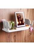 Ayver PLASTİK ÇOK AMAÇLI FİL MODEL YAPIŞKANLI DÜZENLEYİCİ RAF BANYO MUTFAK RAFI 34X14 - 2
