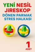 Ayver 1 ADET YENİ NESİL JİRESKOP PARMAK HALKA STRES ÇARKI DÖNEN STRES HALKASI - 1