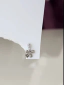 Sallantılı Fiyonk Kurdela Model Kıkırdak Piercing Tragus Helix Gümüş Renk Küpe - 2