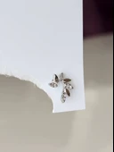 Buğday Başak Arpa Model Kıkırdak Piercing Tragus Helix  Gümüş Renk Küpe thumbnail 2