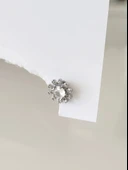 Çiçek Model Kıkırdak Piercing Tragus Helix Gümüş Renk Küpe - 3