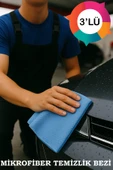 Ayver 3'LÜ MİKROFİBER TEMİZLİK BEZİ RENKLİ KALİTELİ OTO YIKAMA BEZİ CAM BEZİ 40X65 thumbnail 1