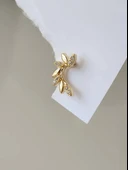 Buğday Başak Arpa Model Kıkırdak Piercing Tragus Helix Altın Gold Renk Küpe thumbnail 3