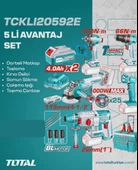 TOTAL AVANTAJ 5 Lİ SET - DARBELİ MATKAP, TAŞLAMA, KIRICI DELİCİ - TCKLI20592E - 1