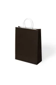 BÜKÜM SAPLI KAĞIT ÇANTA SİYAH 25X12X31 12 Lİ - 1