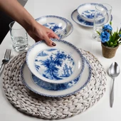 GÜRAL PORSELEN Camelia 24 Parça 6 Kişilik Yemek Takımı 3960 - 1
