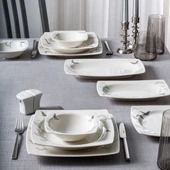 GÜRAL PORSELEN Caroline 54 Parça 12 Kişilik Yemek Takımı 67131 thumbnail 1