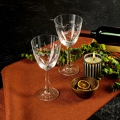 GÜRAL PORSELEN Güral Cam Taşlı 6 Lı Ayaklı Su Bardağı 11187 thumbnail 2