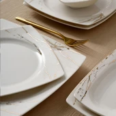 GÜRAL PORSELEN Caroline 54 Parça 12 Kişilik Yemek Takımı 6685 thumbnail 3