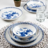 GÜRAL PORSELEN Camelia 24 Parça 6 Kişilik Yemek Takımı 3960 - 2