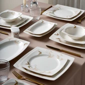 GÜRAL PORSELEN Caroline 54 Parça 12 Kişilik Yemek Takımı 6713 thumbnail 1