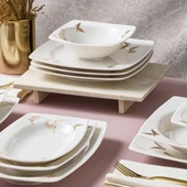 GÜRAL PORSELEN Caroline 54 Parça 12 Kişilik Yemek Takımı 6713 thumbnail 3