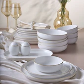 GÜRAL PORSELEN Bilbao 19 Parça 4 Kişilik Yemek Takımı Altın Yaldız 20 thumbnail 1