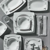 GÜRAL PORSELEN Caroline 54 Parça 12 Kişilik Yemek Takımı 67131 thumbnail 3